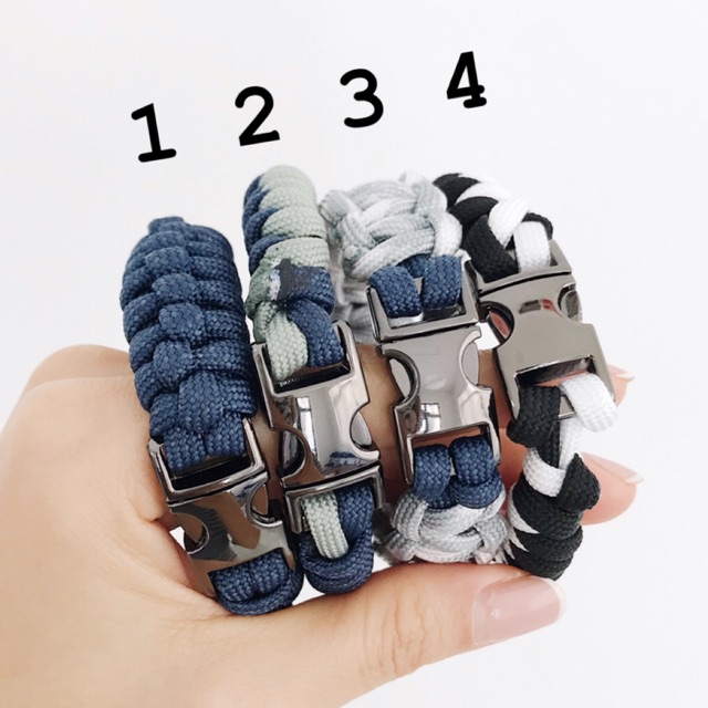 Vòng tay paracord vòng sinh tồn cao cấp loại có khoá Buckle (Freesize cổ tay 19-20cm)