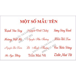 Dấu tên khắc theo yêu cầu, 1 dòng kích thước 16*41 (shiny 222) xanh đỏ đen