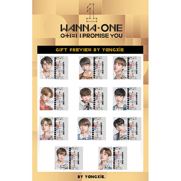 SET CARD / STRAP WANNA ONE