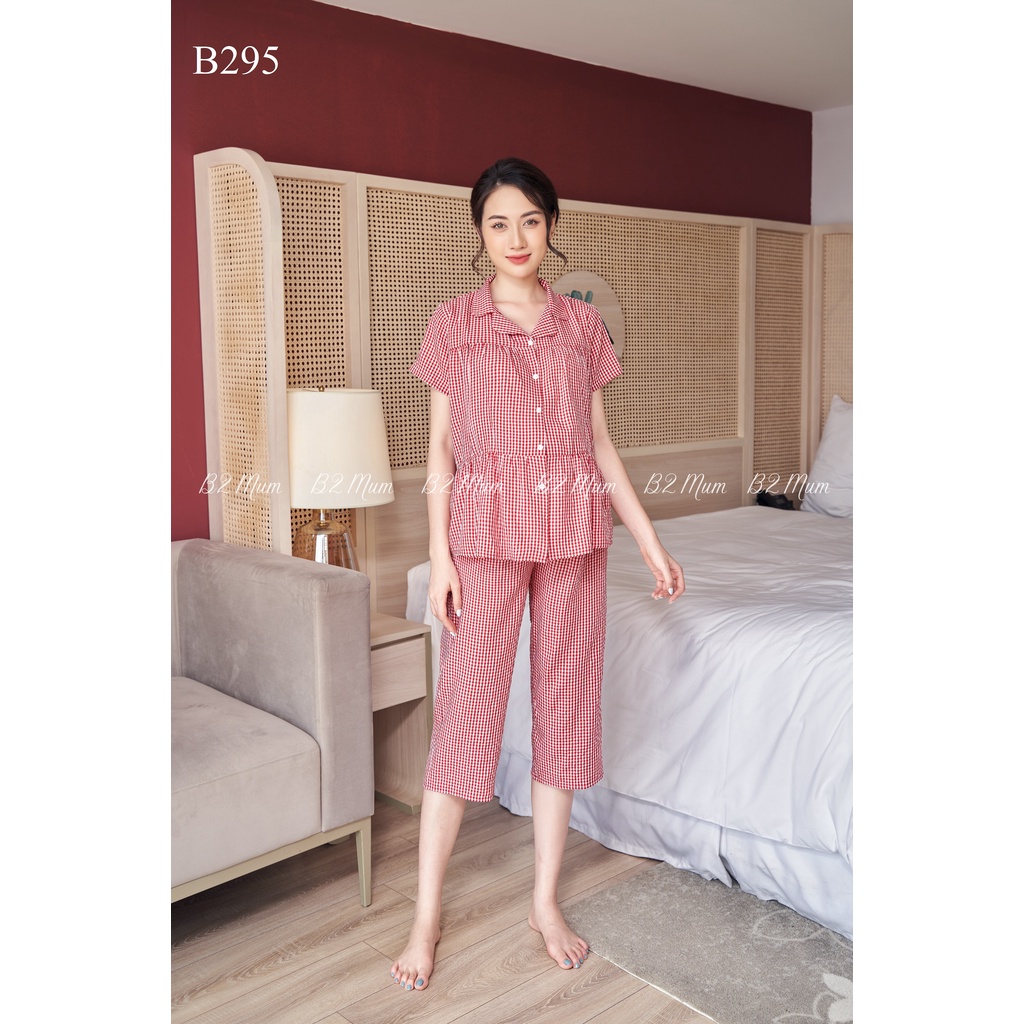 Bộ bầu  lửng caro 2in1 B295