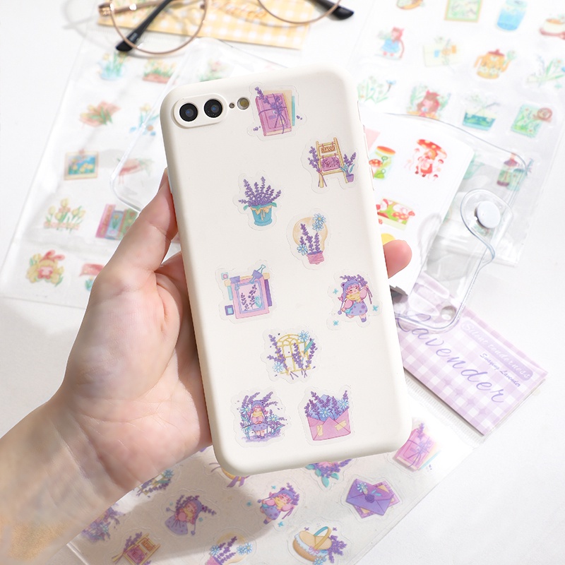 Tờ nhãn dán trang trí sổ tay hình bông hoa