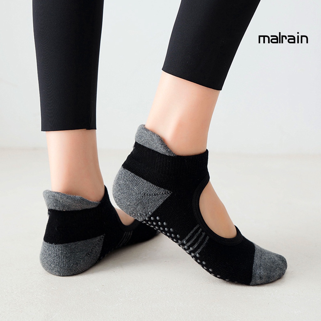1 Đôi Tất Cotton Chống Trượt Thoáng Khí Dùng Tập Thể Thao Tiện Dụng