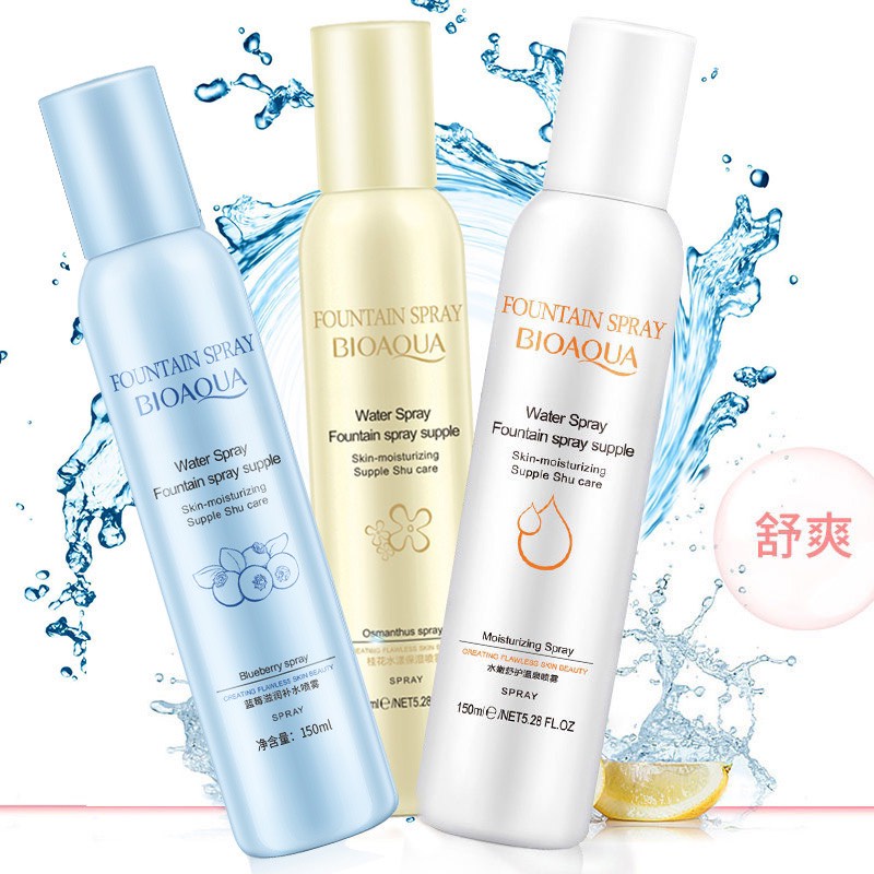 Xịt khoáng dưỡng ẩm Bioaqua giữ lớp trang điểm cấp ẩm làm trắng sáng dịu da nội địa Trung