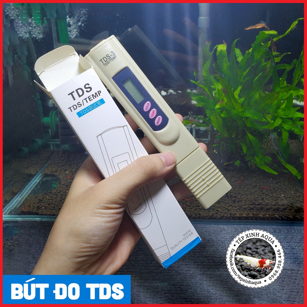 Hàng đảm bảo Bút đo TDS - Bút đo nồng độ chất rắn hòa tan TDS Tép Xinh Aqua