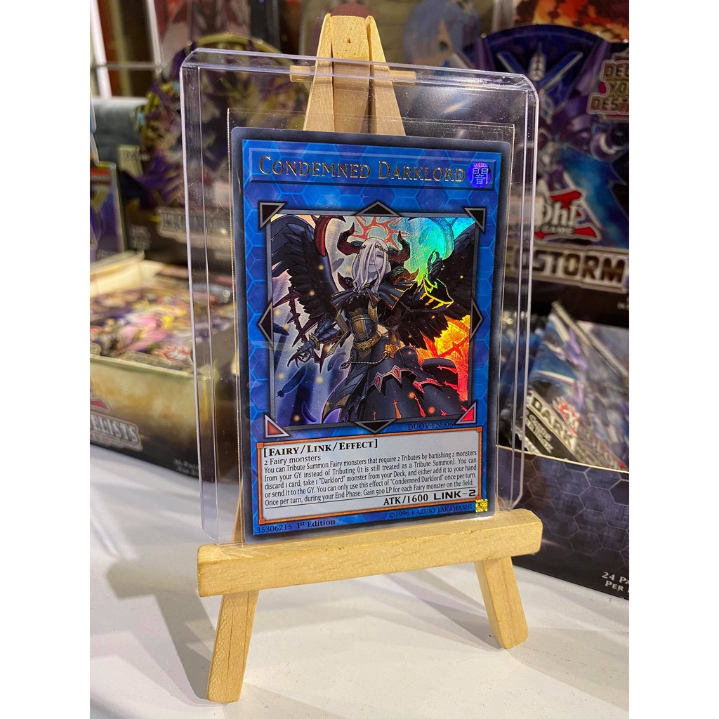 Lá bài thẻ bài Yugioh Condemned Darklord - Ultra Rare - Tặng bọc bài nhựa bảo quản