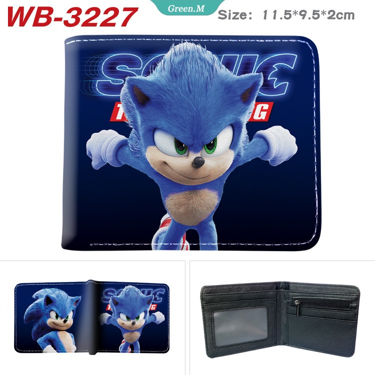 Ví Đựng Tiền Xu / Thẻ Tín Dụng Họa Tiết Sonic Hoạt Hình Cho Bé Trai Gái