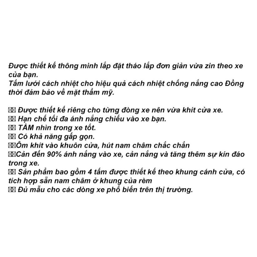 Rèm Che Nắng Nam Châm Camry 2008 - 2012 hàng loại 1