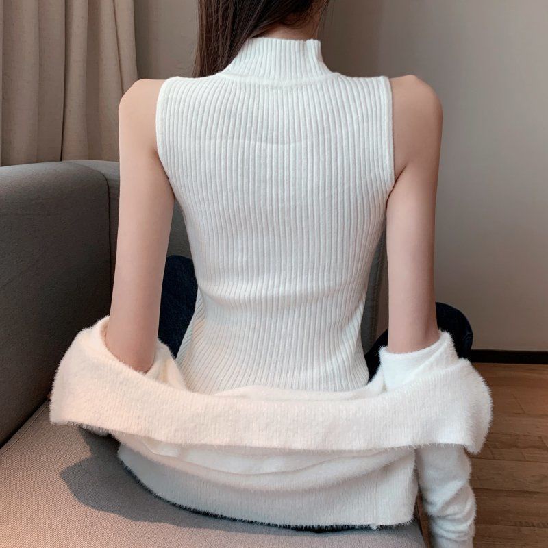 Áo sát nách dệt kim IELGY họa tiết sọc thời trang cho nữ