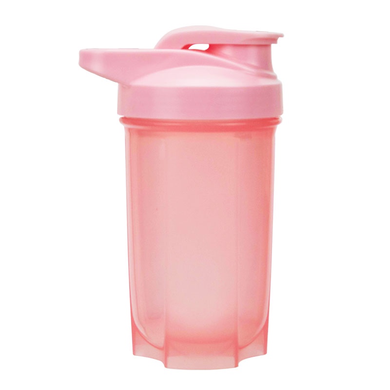Bình lắc protein thể thao thể hình 500ml bằng nhựa có vạch đo chống rò rỉ tiện dụng kèm 1 bóng khuấy bằng thép không gỉ