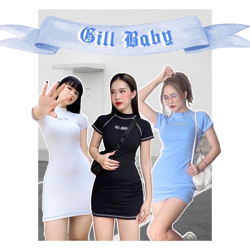 [Mã SKAMA06 giảm 8% tối đa 50K đơn 250K] Đầm Body Basic Tay Ngắn Chất Thun Gân Logo Thêu Năng Động (ATYPICAL DRESS)