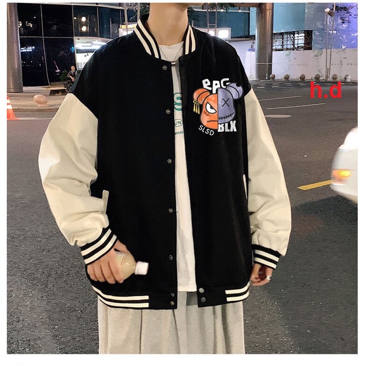 áo bomber 1 lớp áo bombẻ logo mặt voi slsd hot hit form to rộng nam nữ mặc thoải mái
