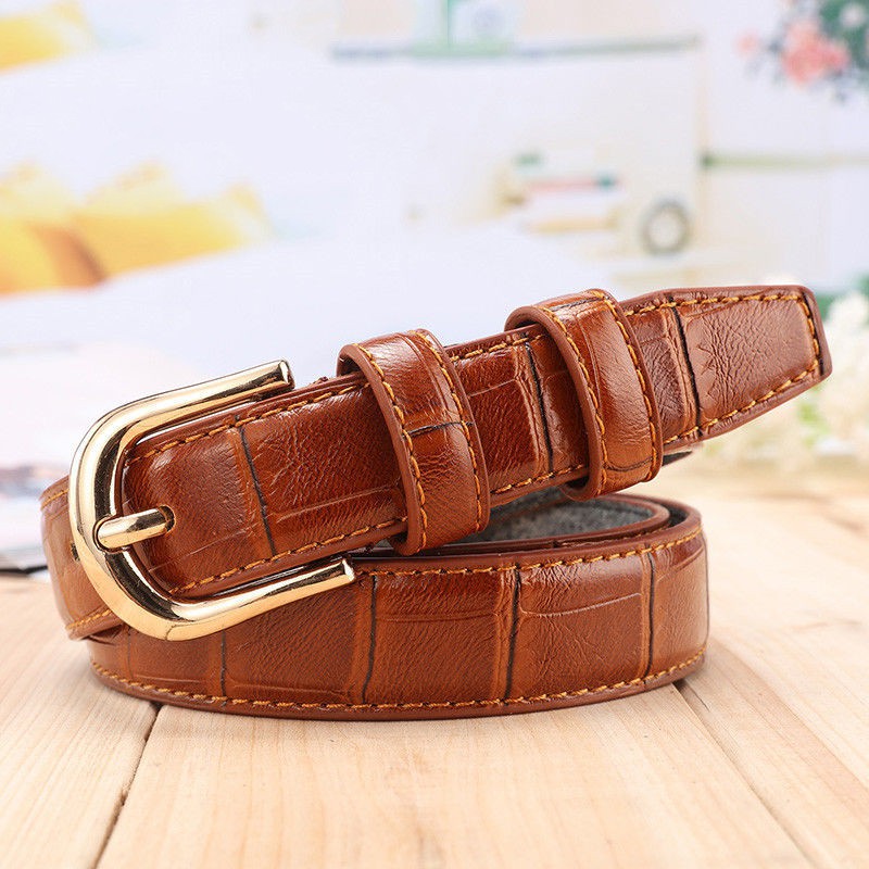 CARTIER Thắt Lưng Da Cá Sấu Bản Nhỏ Thời Trang Cho Nữ