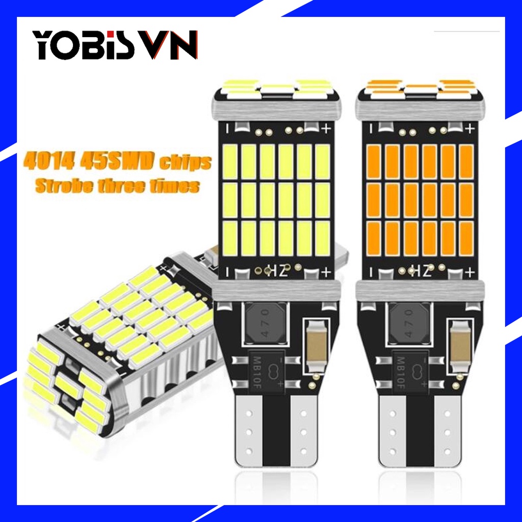 Đèn Led YOBIS T15 12-24V LED 4014 Đèn lùi, Đèn Phanh Cho Xe Tải, Xe Hơi