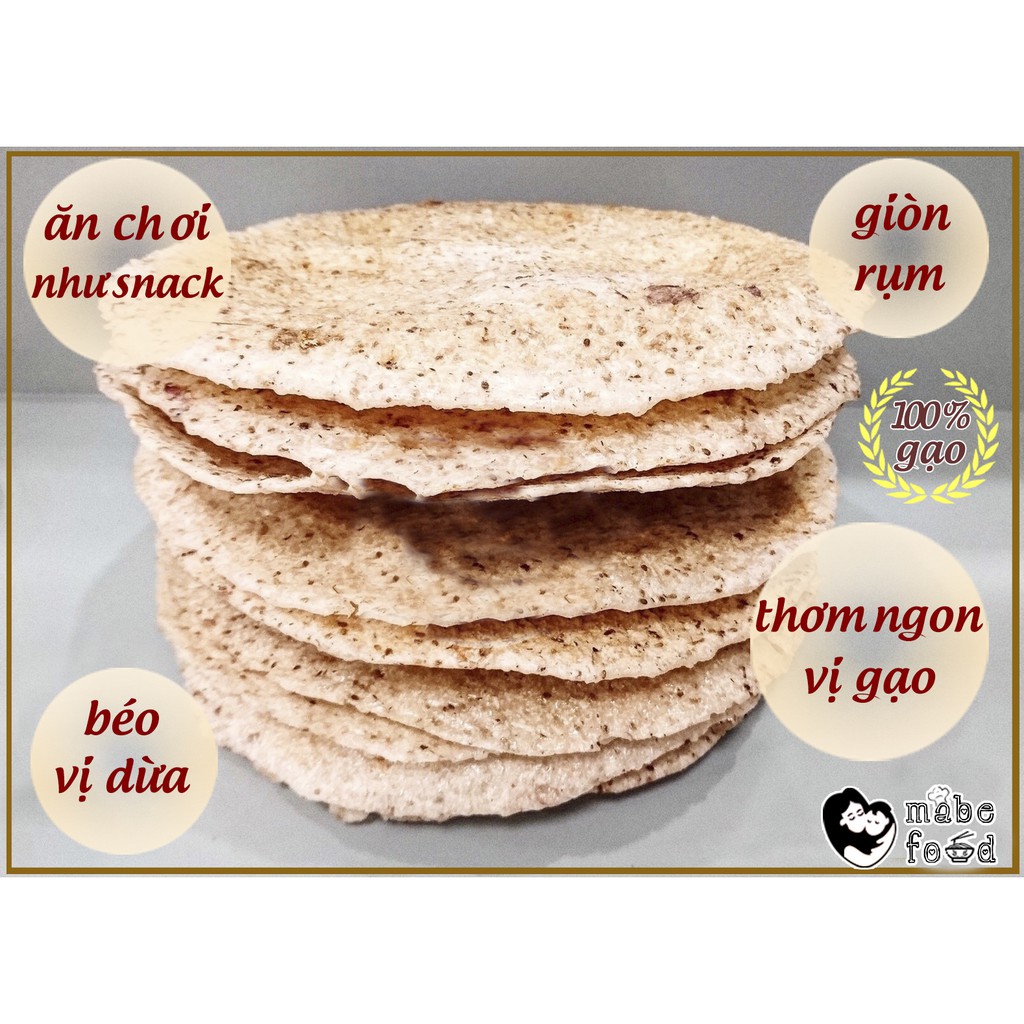 Bánh tráng nướng gạo mè và nước dừa  DaLop Combo 2 bịch, Bánh tráng Đặc Sản - MaBe Food