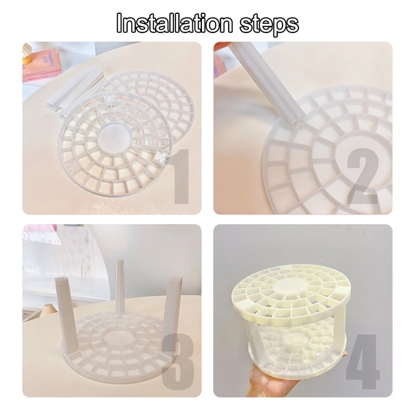 Hộp Đựng Cọ Trang Điểm Cỡ Lớn Đa Năng Màu Trắng Dễ Lắp Đặt