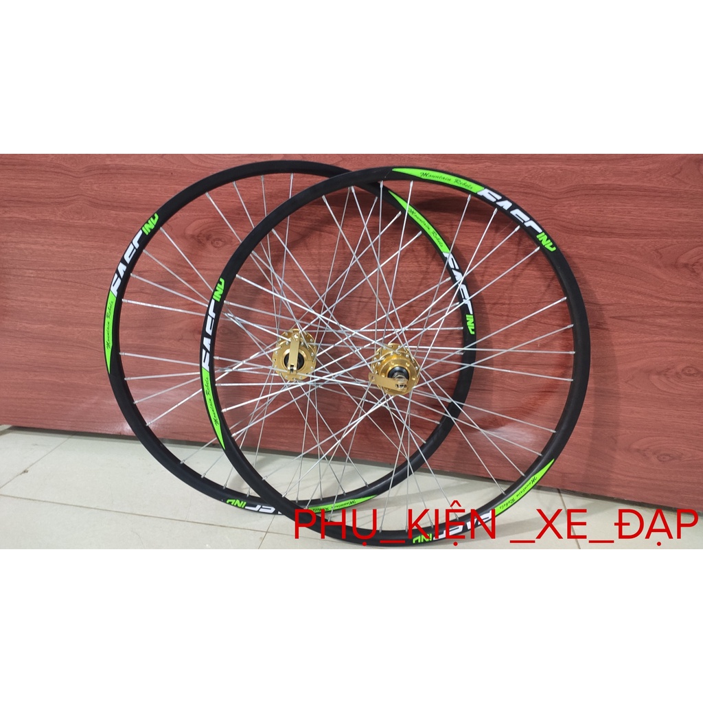 Bộ vành xe đạp thể thao 26 inches đan sẵn líp vặn, phanh đĩa