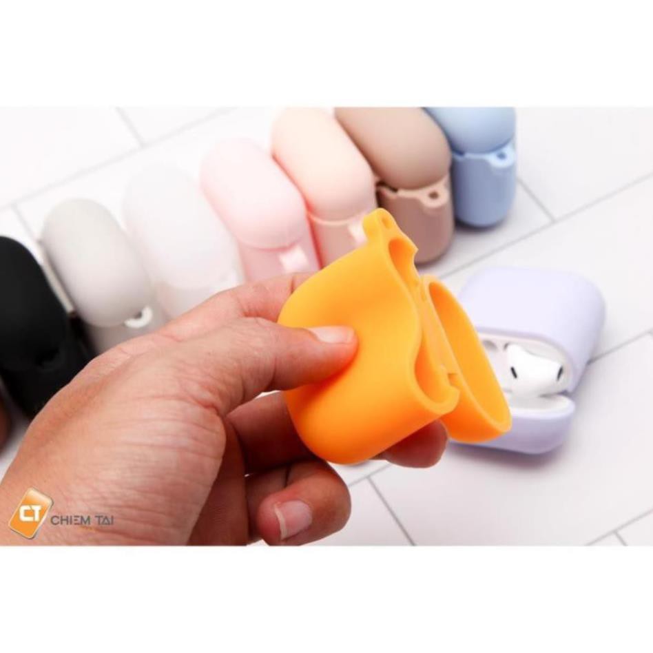 Case Airpods 2, Ốp Bảo Vệ Airpods 2(AirPod1), Chất Liệu Silicol Đựng Tai Nghe Không Dây i11 i12 i18 ... Tặng Kèm Móc Đeo