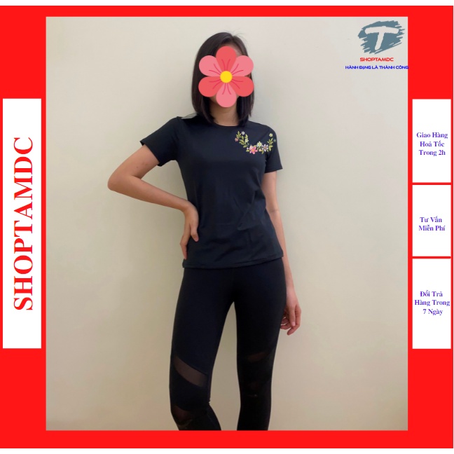 Áo thun thể thao nữ , thun lạnh, vãi mềm nịn, co giãn tốt, thấm hút mồ hôi, thích hợp tập thể thao, đi chơi, mặc ở nhà