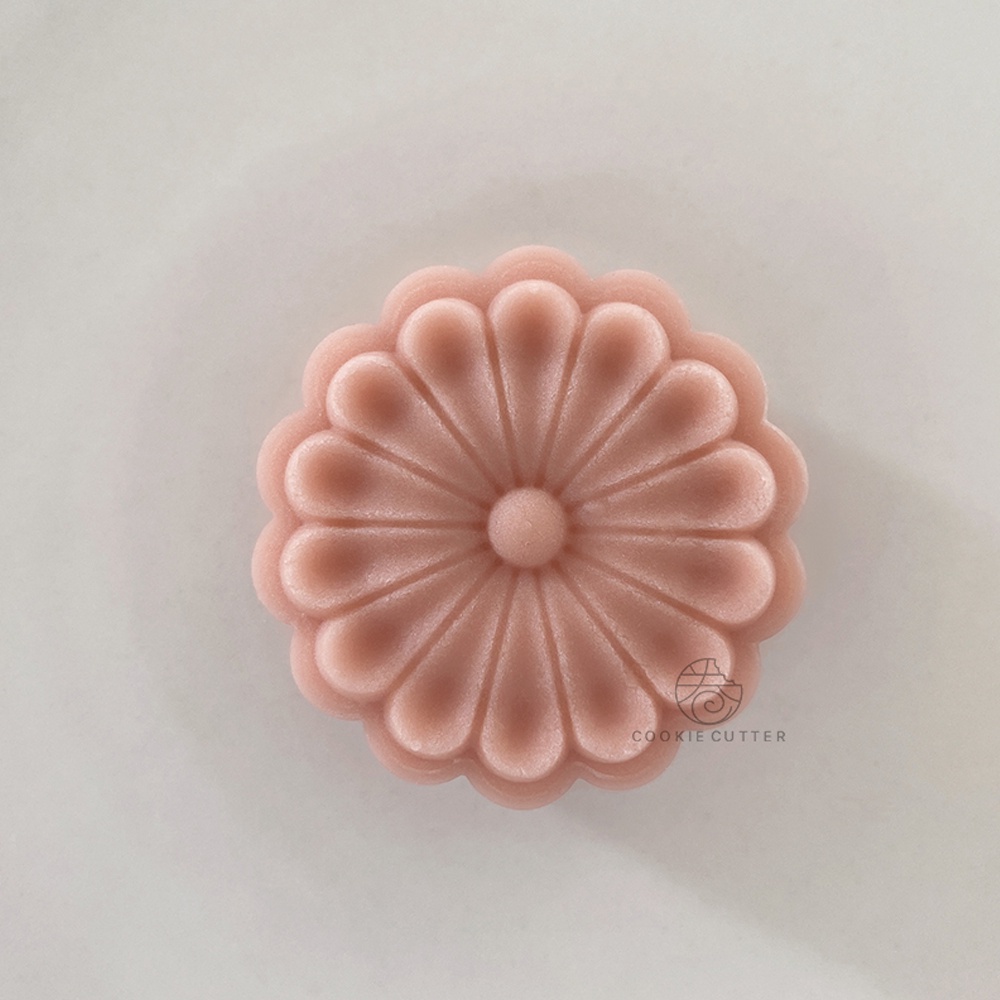 Set 2 Khuôn Làm Bánh Trung Thu 50g Hình Hoa Cúc DIY