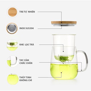 Ly lọc trà thủy tinh S024A 500ml