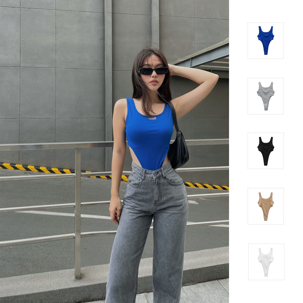 Áo Bodysuit Nữ Super High Waist , Chất Vải thun cotton Thoải Mái , WBS000058 , Somehow