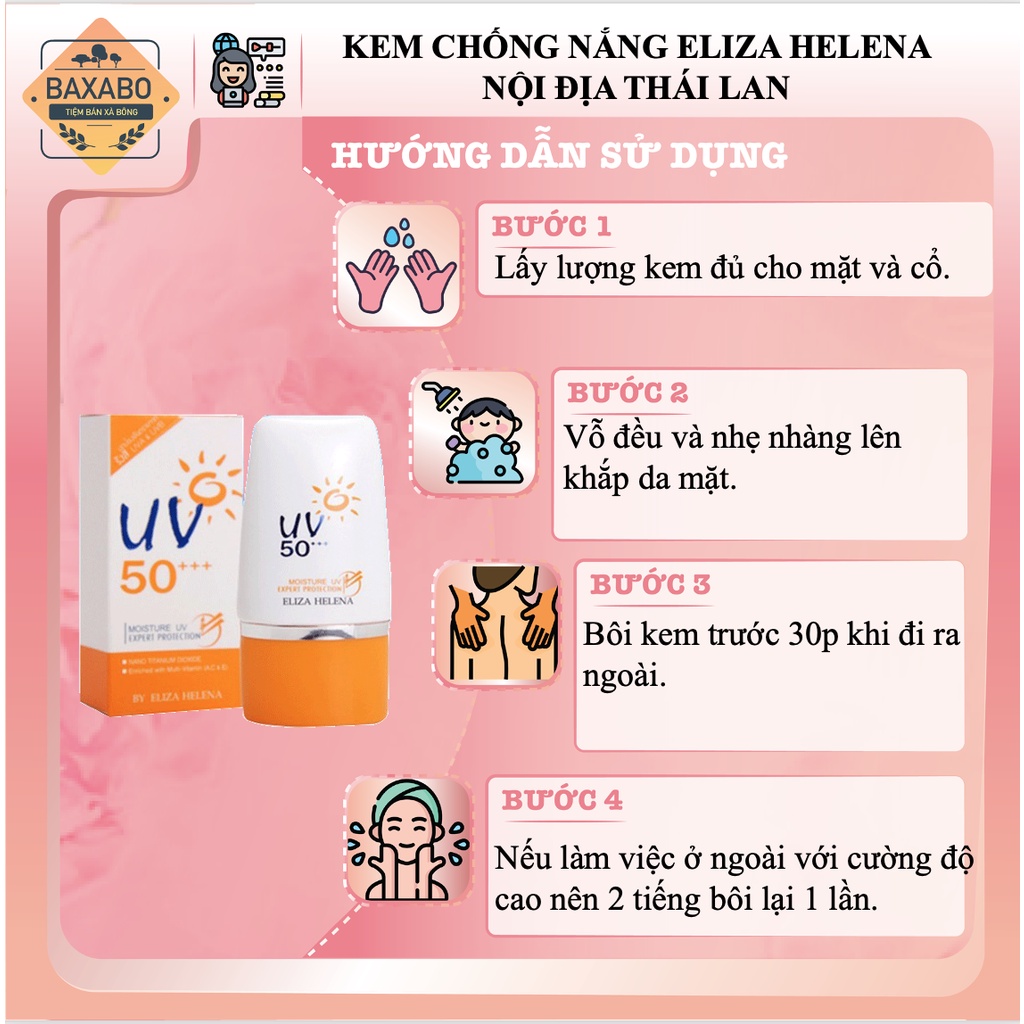 KEM CHỐNG NẮNG ELIZA HELENA UV 50+++ CHÍNH HÃNG THÁI LAN - HÀNG CÓ SẴN