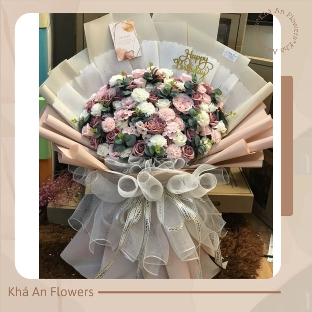 [Có Nowship] Bó hoa sáp Mix siêu cao cấp cực to đẹp. Bền vĩnh cửu. Đặt trước 3-4 tiếng, nhận hàng ngay.
