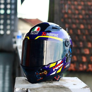 Nón bảo hiểm Fullface Agu lên tem Suzuki