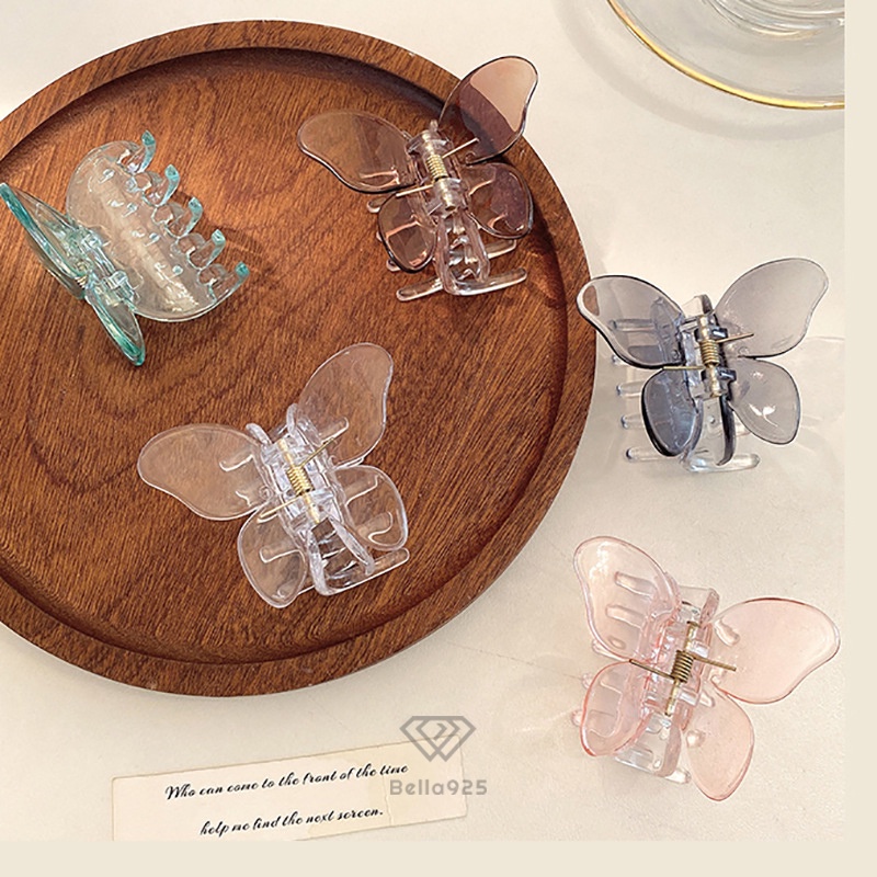 Kẹp càng cua Bella 925 cạp tóc hình bướm phong cách Hàn Quốc