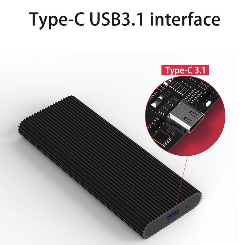 Blueendless Portable Enclosure Support Pcie Nvme/Ngff M.2 M Key/B&M Key Ssd Type C 3.1 Solid Disk Cooling trynemgo | BigBuy360 - bigbuy360.vn