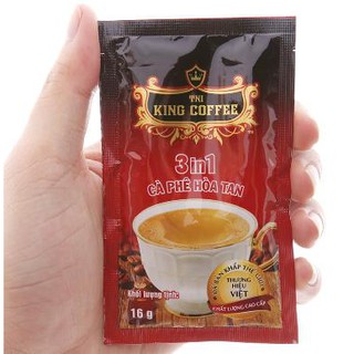 King Coffee Cà Phê Hòa Tan 3in1 bịch 16 g