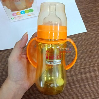 Bình Sữa WESSER 260ML Cao Cấp - Xuất Xứ Hàn Quốc - Có Ống Hút