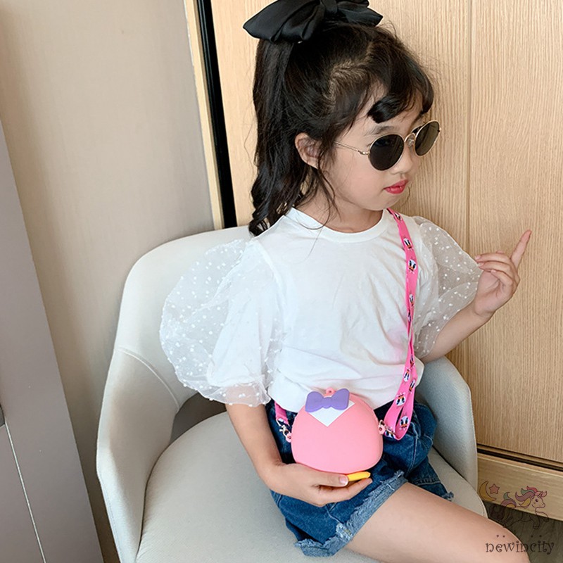 Túi đeo vai kiểu dáng hoạt hình thời trang Hàn Quốc dễ thương cho bé trai/ bé gái