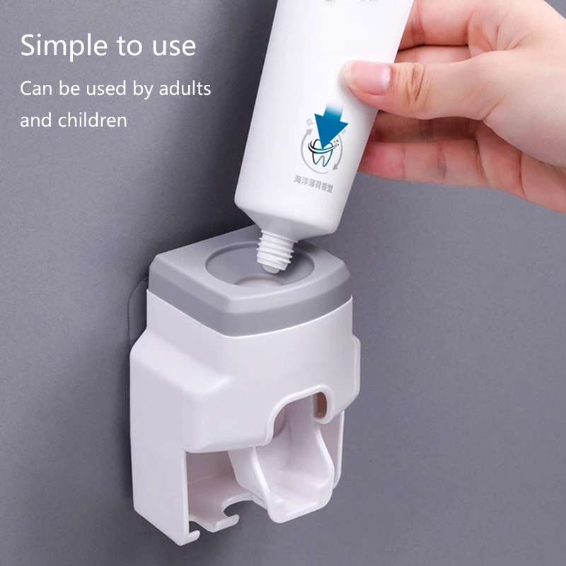 1 Bộ Giá Đỡ Bàn Chải Đánh Răng/ Kem Đánh Răng Gắn Tường Đa Năng Tiện Dụng Cho Nhà Tắm