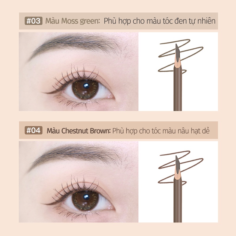 Chì kẻ mày JUDYDOLL mềm mại không thấm nước lâu trôi tự nhiên tiện lợi cao cấp 1.8g