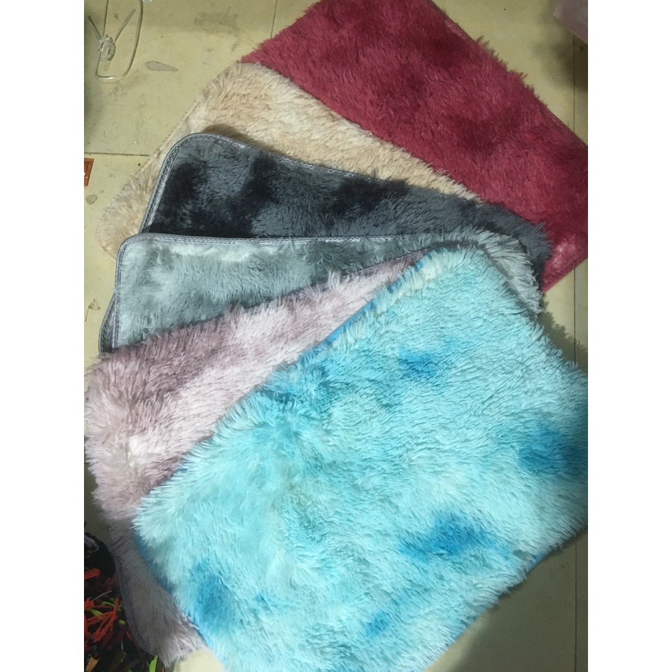 Thảm Lau Chân Thảm Chùi Chân Lông Loang Có Đế Chống Trơn Trượt kt 40x60cm