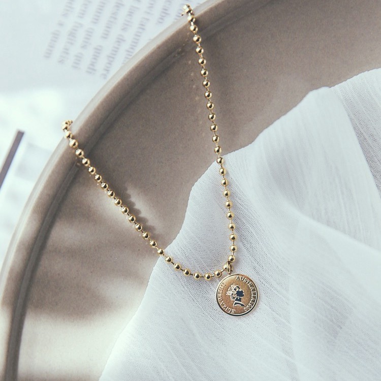 Lắc Chân/Vòng Tay/Lắc Chân Bằng Thép Titan Mạ Vàng Hồng 18K Phong Cách Retro Nhật Bản Không Phai Không Dị Ứng Làm Quà Tặng Cho Nữ