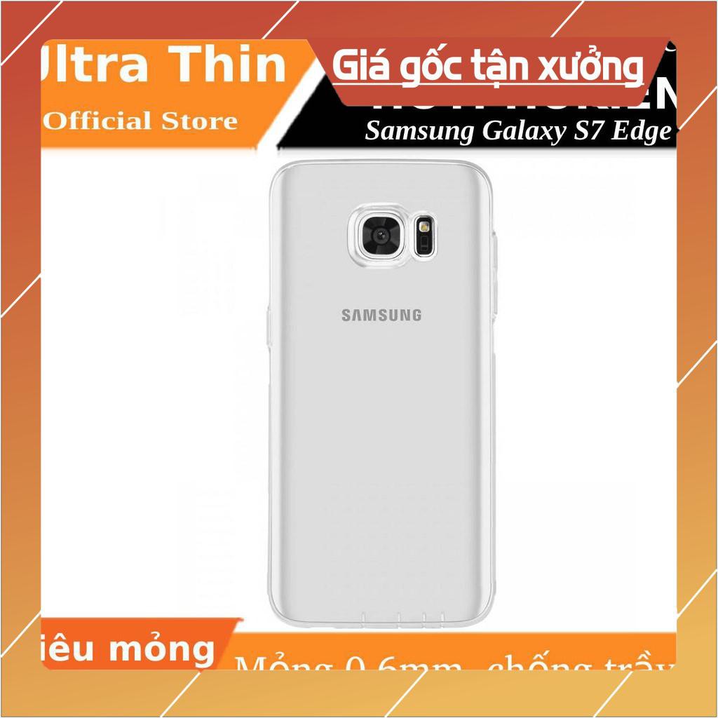 Ốp lưng silicon dẻo trong suốt cho Samsung Galaxy S7 Edge mỏng 0.6mm chính hãng Ultra Thin