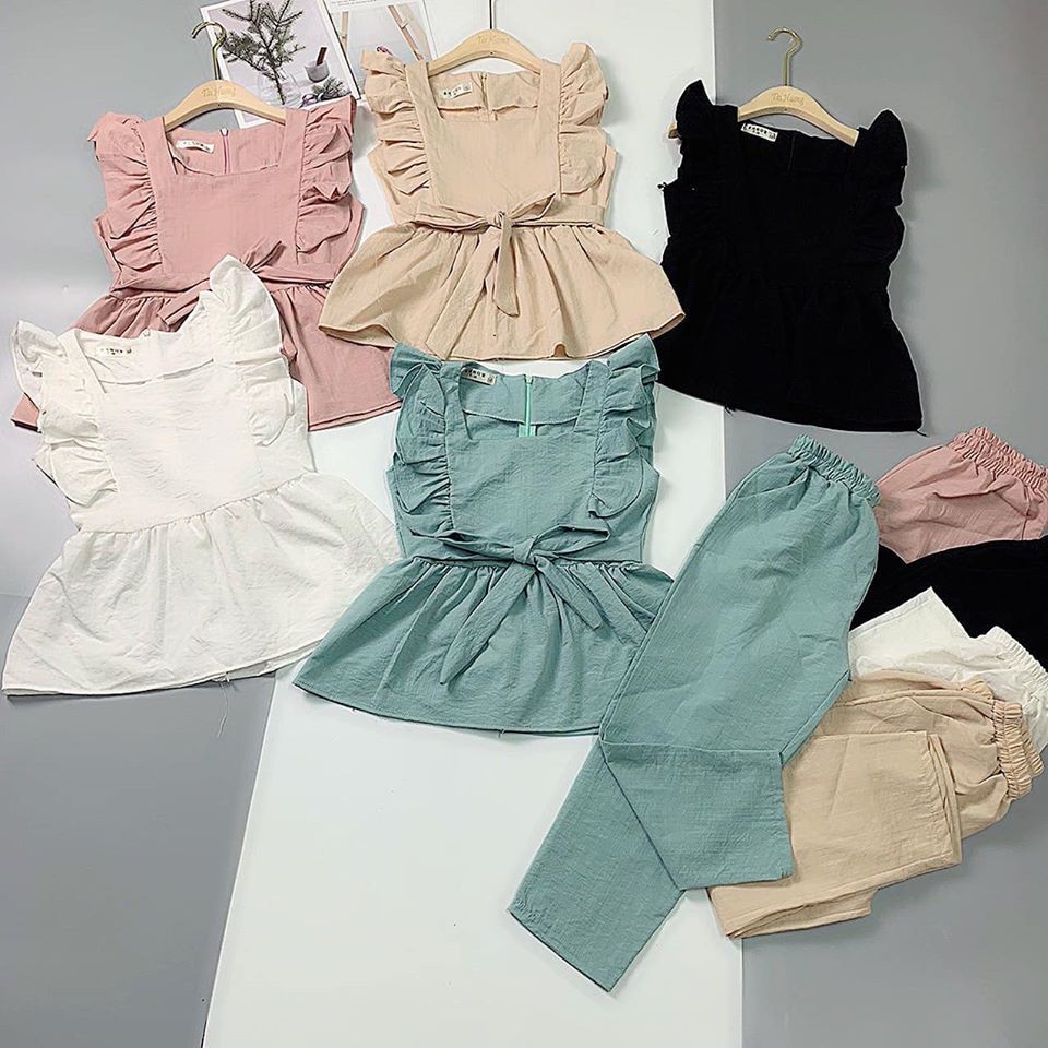 [Mã WARN20 giảm 20k đơn 150k] Bộ Đũi cánh tiên thắt nơ bụng(kèm video,ảnh thật) | BigBuy360 - bigbuy360.vn