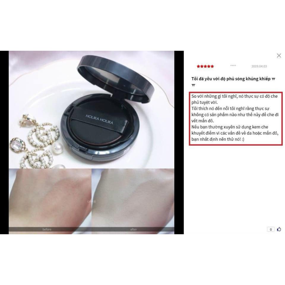 Phấn nước hiệu chỉnh khuyết điểm, dưỡng da Holika Holika Hard Cover Complete Cushion Concealer | BigBuy360 - bigbuy360.vn
