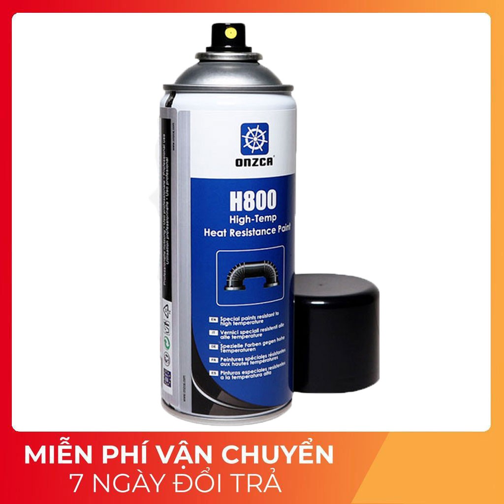 Sơn Mạ Kẽm Chịu Nhiệt Chống Rỉ Sét Onzca H800 400ml (Màu Đen)