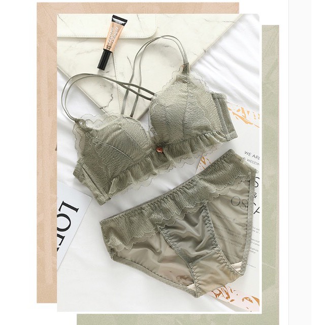 Bộ Đồ lót nâng ngực, Không gọng phối ren mây siêu quyến rũ 359 | BigBuy360 - bigbuy360.vn