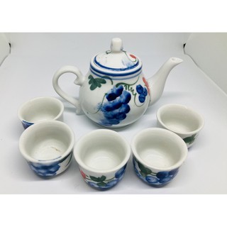 Bộ ấm uống trà gốm sứ bát tràng - Cửa hàng Gốm Hoa Mai chuyên hàng chén bát xưa Nam Bộ