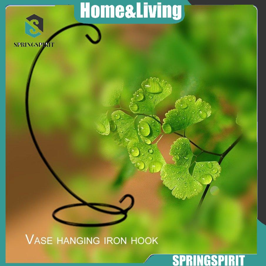 Giá sắt treo chậu cây bằng thủy tinh trong suốt kích thước 23cm 9"