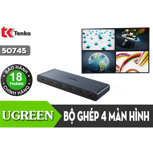 Bộ Gộp 4 Thiết Bị HDMI Ra 1 Màn Hình Ugreen 50745