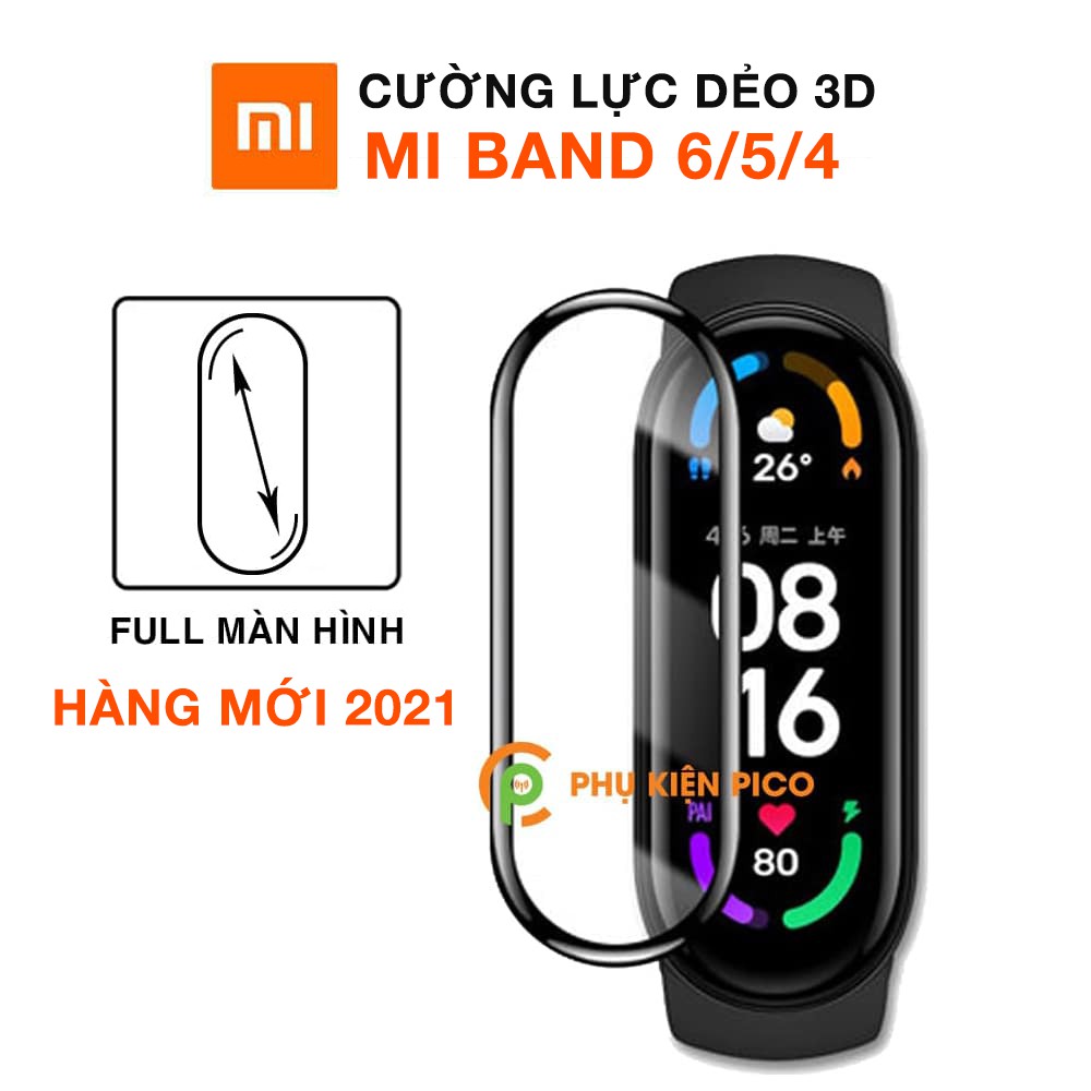 Dán màn hình Mi Band 6 / Mi Band 5 / Mi Band 4 cường lực dẻo full viền Mi Band 6/5/4