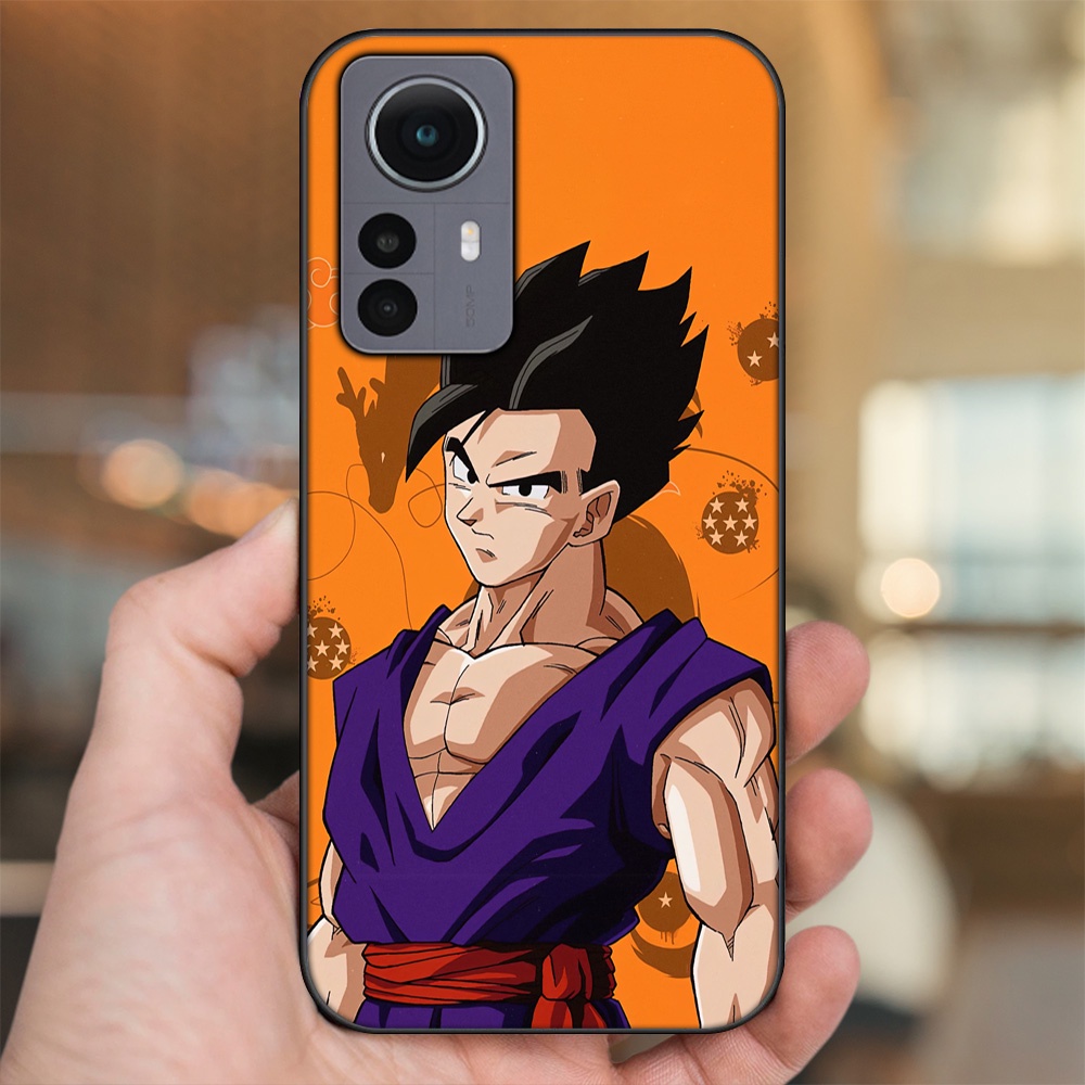 Ốp lưng Xiaomi 12 viền đen in hình Gohan Dragon Ball