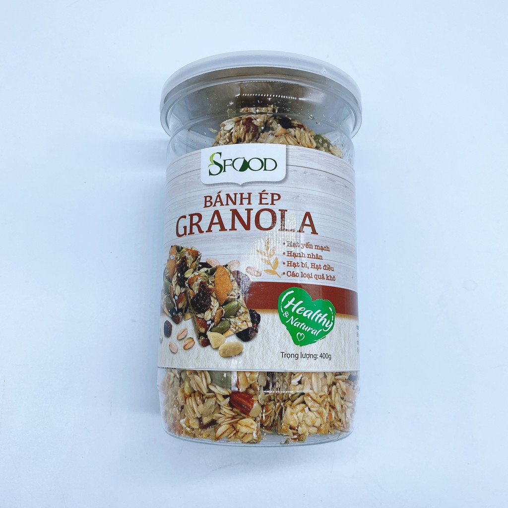 Granola SFOOD 400gram, bánh ép Granola, thơm, giòn, healthy hỗ trợ giảm cân