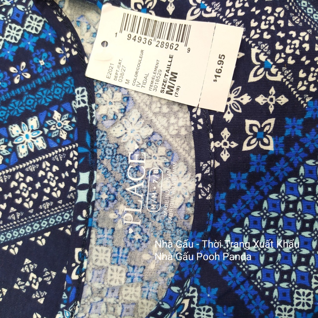 Đầm retro xanh dương size đại 5-16 tuổi