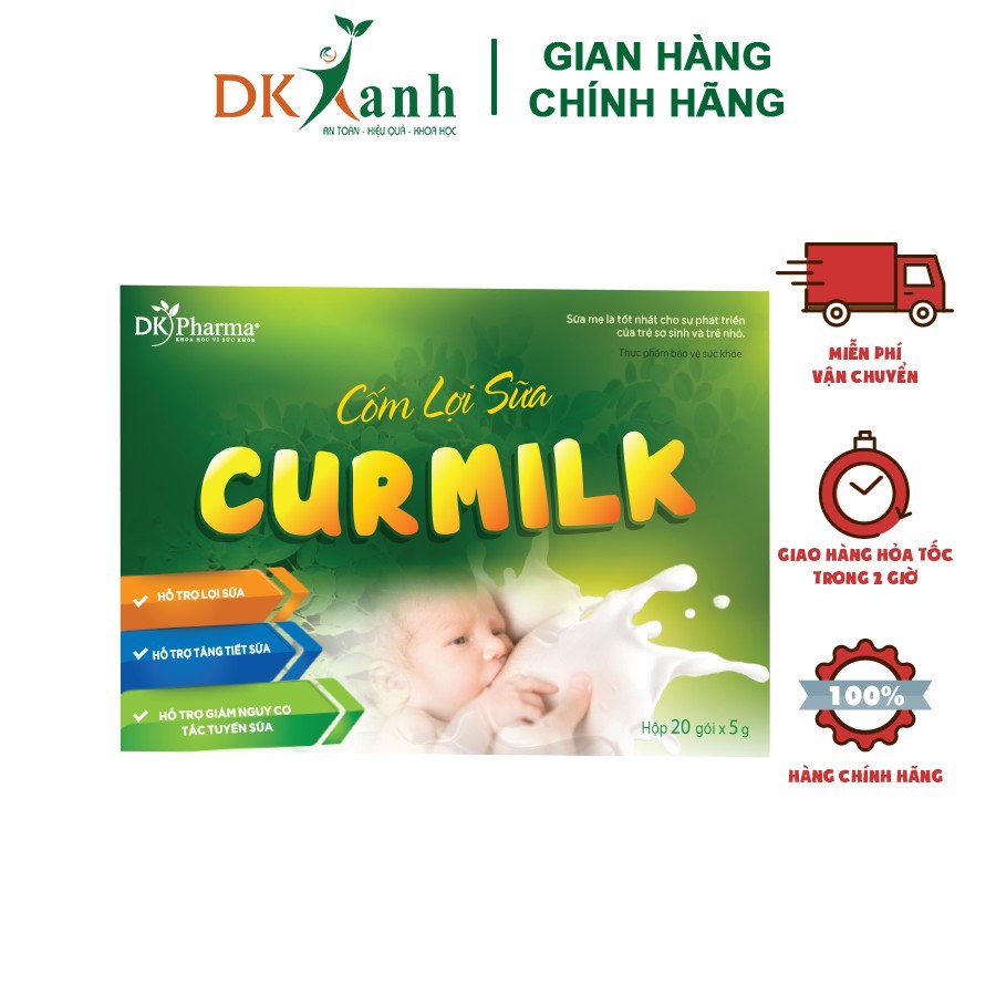 Cốm Lợi Sữa Curmilk Tăng Tiết Sữa Hàng Chính Hãng Hộp 10 Gói, Hộp 20 Gói